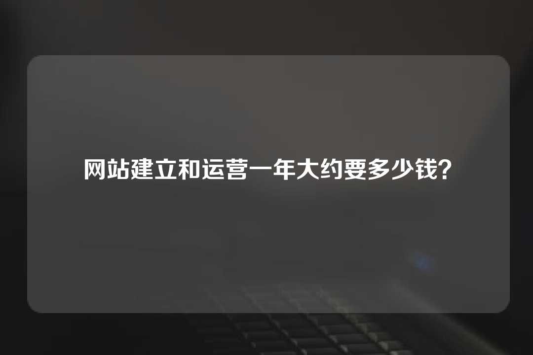 網(wǎng)站建立和運(yùn)營一年大約要多少錢？